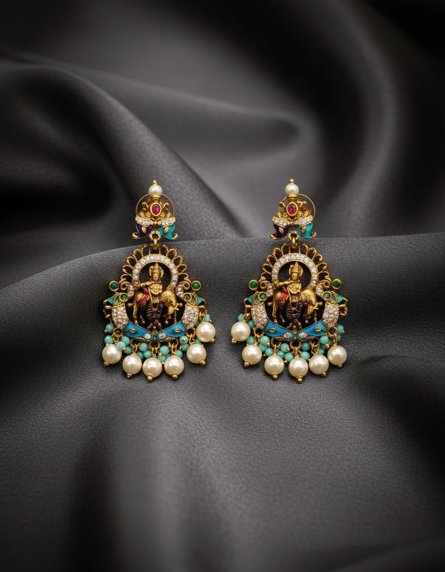 Sri Krishna Enamel Haaram Set