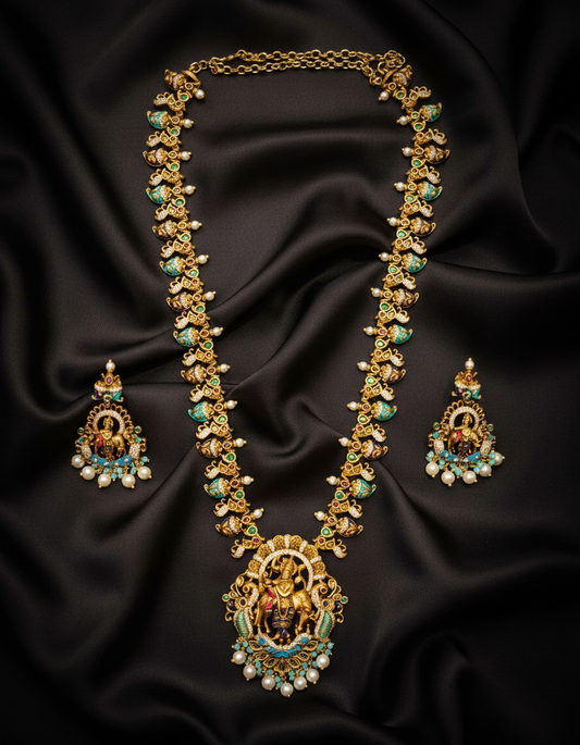 Sri Krishna Enamel Haaram Set
